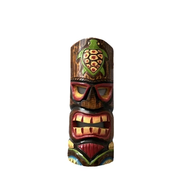 TIKI fali maszk dekoráció, falidísz, 30cm, Egzotikus Áruk Boltja Sződliget, ajándék, lakásdekoráció teknős