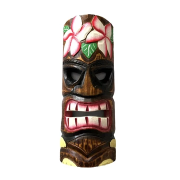 TIKI fali maszk dekoráció, falidísz, 30cm, Egzotikus Áruk Boltja Sződliget, ajándék, lakásdekoráció virág 1